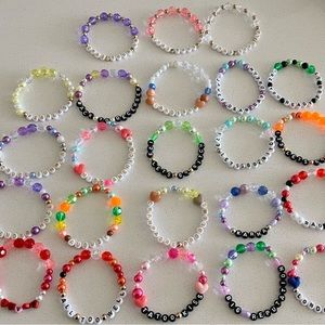 Beaded lettered bracelets for any occasion.